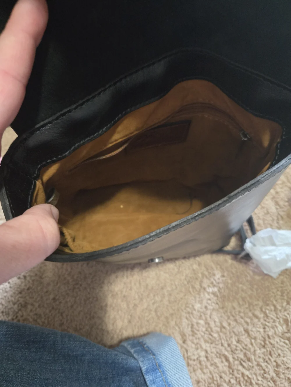 Patricia Nash Black Embossed Leather Small Backpack - Picture 4 of 8